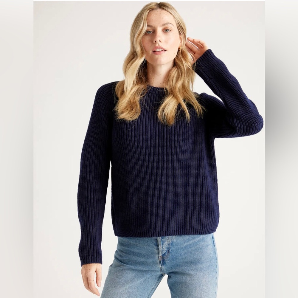 Quince 100% Organic Cotton Fisherman Crew Sweater
